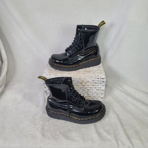 Dr Martens Jadon Patent Leather Y2K Grunge Boots Goth Punk Platform Size 7 Women